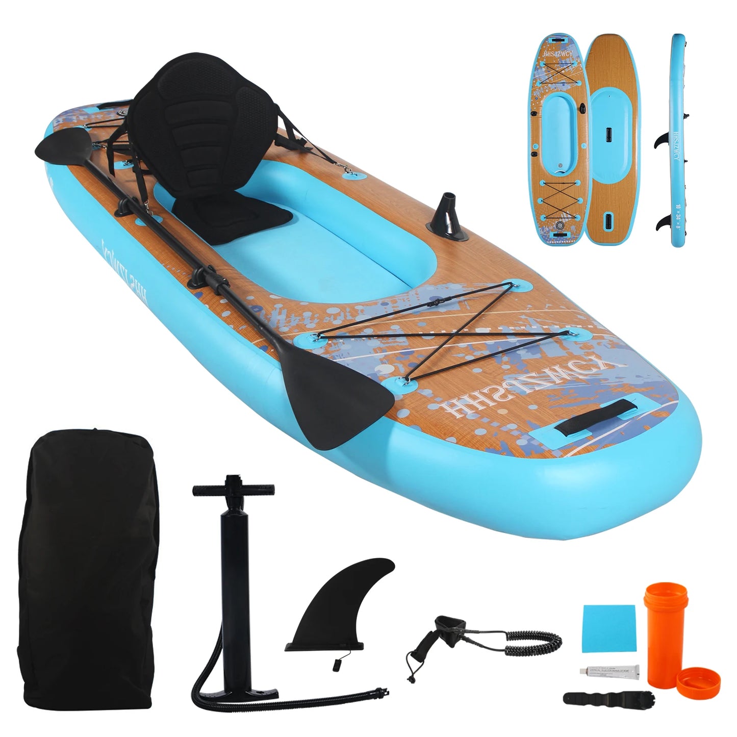 Inflatable 10' Stand Up Paddle Board, Kayak, 34'' Extra Wide, for Adults, with Seat, Paddle Board
