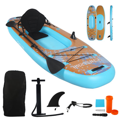 Inflatable 10' Stand Up Paddle Board, Kayak, 34'' Extra Wide, for Adults, with Seat, Paddle Board