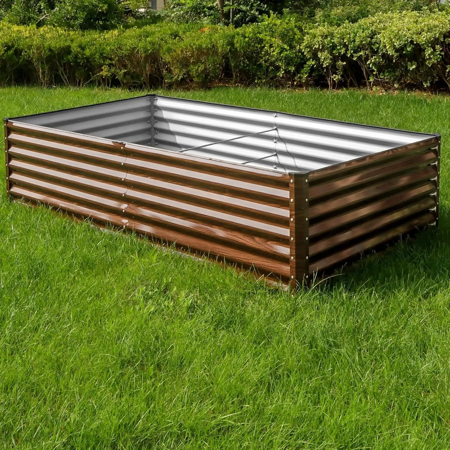 Galvanized Raised Garden Bed, Large 8x4x2FT for Outdoor Planting Vegetables or Flowers
