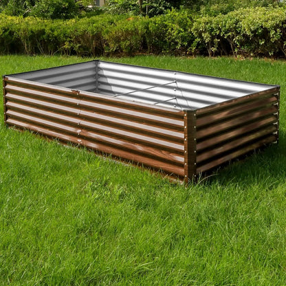 Galvanized Raised Garden Bed, Large 8x4x2FT for Outdoor Planting Vegetables or Flowers