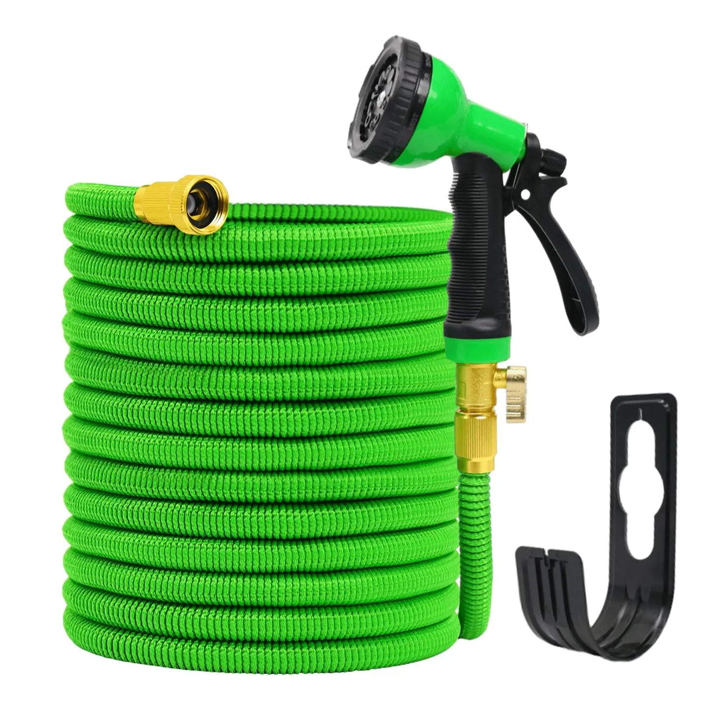 Expandable Garden Hose w/ Holder, 10 Spray Nozzle Settings, 3/4 inch Flexible, 50-100FT Water Hose