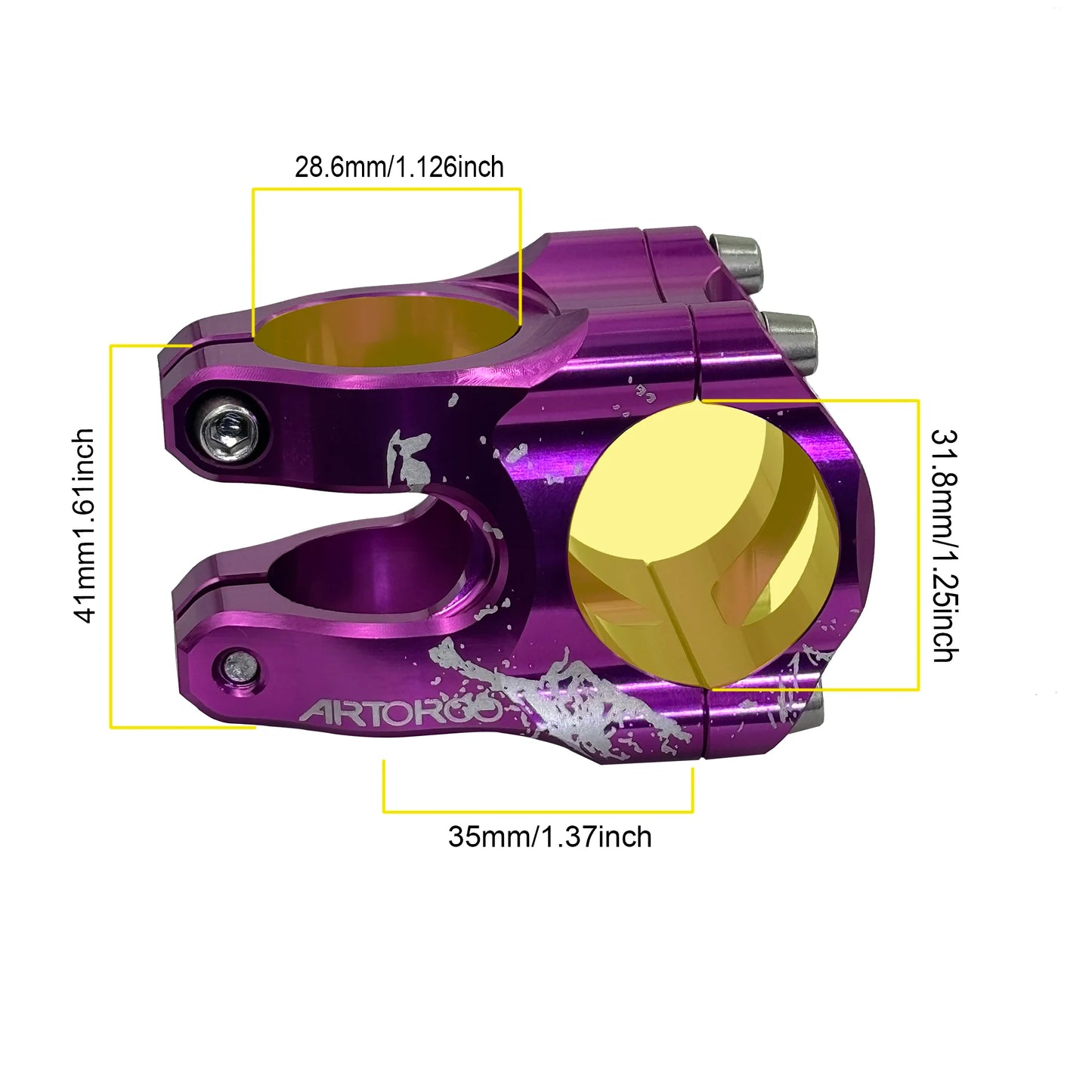 31.8mm MTB Racing Bike Stem, Aluminum Alloy, CNC Down Hill Mountain Bike Handlebar Short Stem,