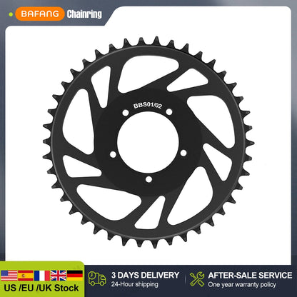 EBike Chainring, 42T 36T 44T 52T, Sprocket Chain Wheel, Aluminum Crown Offset BBS01B BBS02B BBS01 BBS02 Original Mid Motor