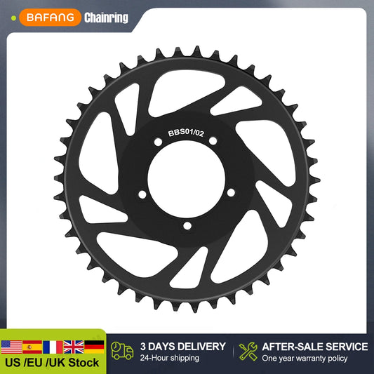 EBike Chainring, 42T 36T 44T 52T, Sprocket Chain Wheel, Aluminum Crown Offset BBS01B BBS02B BBS01 BBS02 Original Mid Motor