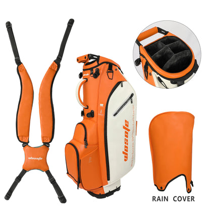 Golf Stand Bag, Lightweight for Men & Women, 14/6 Way Dividers, 6 Way Top Dual Strap w/ Stand