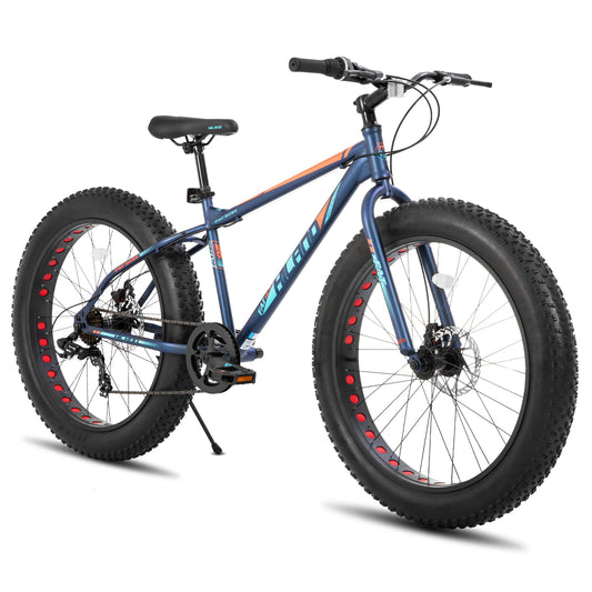 20 Inch Kids' Bicycles, Fat Tire Mountain Bike for Age 5 + Years, 7-Speed, Dual-Disc Brake