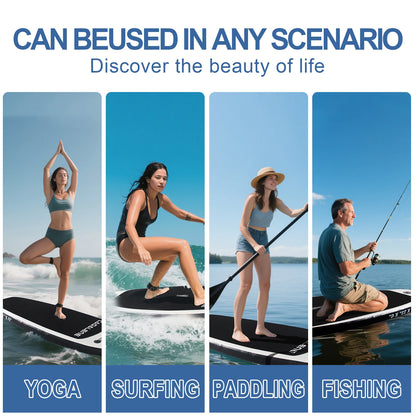 Inflatable Stand Up Paddle Board with SUP Accessories, Anti-Slip EVA Deck 10' Inflatable Boards