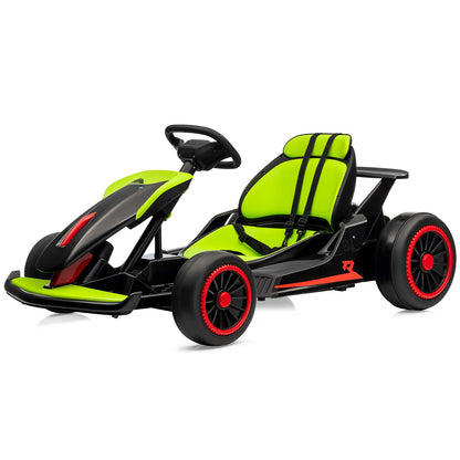 Electric Go Kart for Kids, 24V Drift Kart with Battery Motor, Electric Pedals