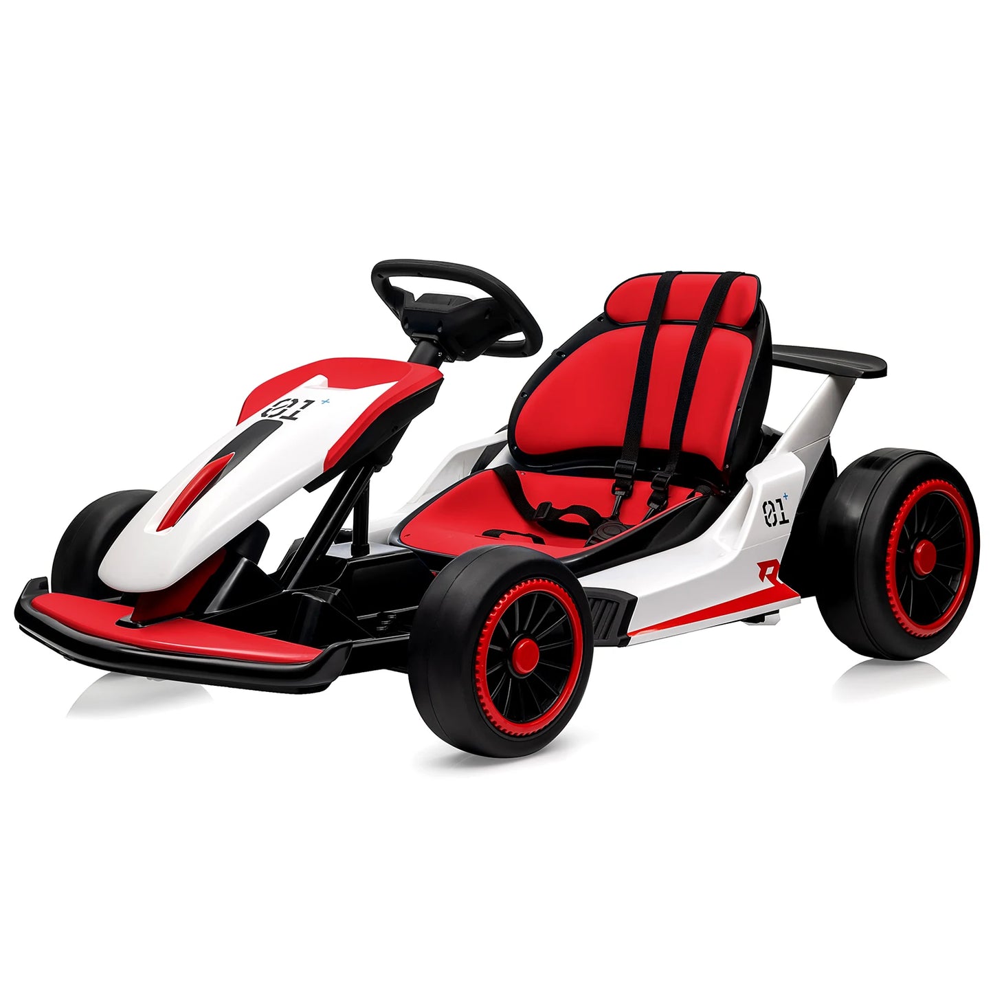 Electric Go Kart for Kids, 24V Drift Kart with Battery Motor, Electric Pedals
