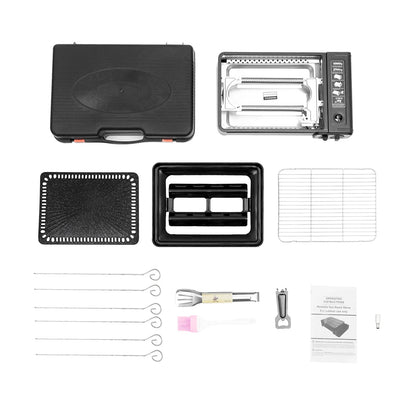 Portable Camping Grill, Butane Gas Stove for Camping, Travel 41.5x28x11cm